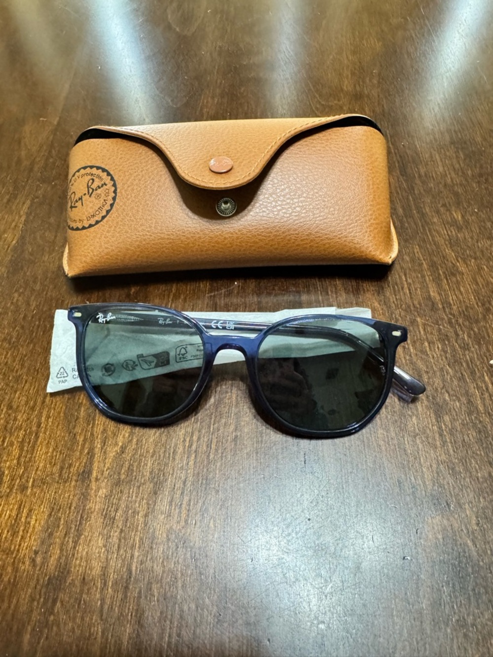 Ray-Ban Elliot Transparent Blue Frames with Blue Lenses